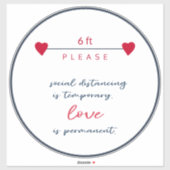 Sicherheit 2,5 m langer Covid -19 Bodenmarkierspei Aufkleber (Blatt)