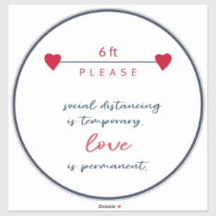 Sicherheit 2,5 m langer Covid -19 Bodenmarkierspei Aufkleber