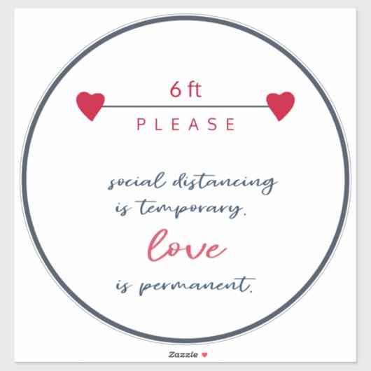 Sicherheit 2,5 m langer Covid -19 Bodenmarkierspei Aufkleber (Blatt)