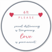 Sicherheit 2,5 m langer Covid -19 Bodenmarkierspei Aufkleber (Vorderseite)