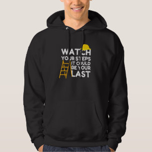 Sicherheit am Arbeitsplatz Bauarbeiter Selbstverle Hoodie