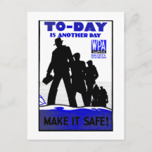 Sicherheit am Arbeitsplatz Postkarte