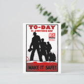 Sicherheit am Arbeitsplatz Postkarte (Stehend Vorderseite)