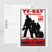 Sicherheit am Arbeitsplatz Postkarte (Vorne/Hinten)