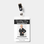 Sicherheit am Hochzeitring - Textfarbe auswählen - Ausweis (Vorderseite mit Clip)