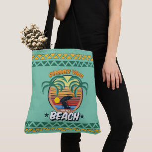 Sicherheit am Meer im grünen Hintergrund Tasche
