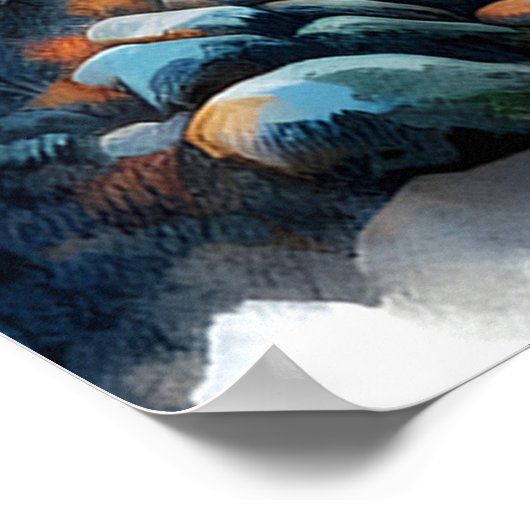 Sicherheit am Rande der Gewässer Poster (Ecke)