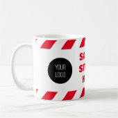 Sicherheit beginnt hier mit dem Logo des Red White Kaffeetasse (Links)