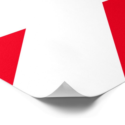 Sicherheit beginnt hier mit dem Red White Workplac Poster (Ecke)