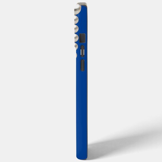 Sicherheit Blaue Perlenhalskette Case-Mate iPhone Hülle (Rückseite / Links)