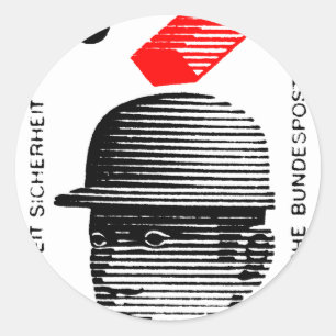 Sicherheit der Arbeitnehmer in Deutschland Runder Aufkleber