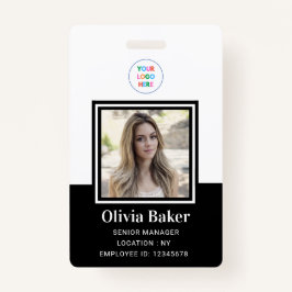 Sicherheit der Mitarbeiter Minimalistischer Schwar Ausweis