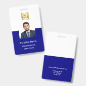 Sicherheit des Foto-ID-Unternehmens in Navy Ausweis (Front & Back)