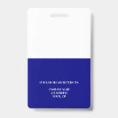 Sicherheit des Foto-ID-Unternehmens in Navy Ausweis (Back)