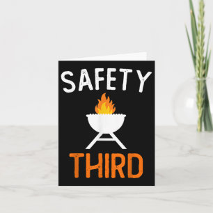 Sicherheit Dritte Grillen Funny 4. Juli Patriotic Karte