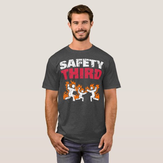 Sicherheit Dritter Funny Firewalls Sicherheit Drit T-Shirt (Vorne ganz)