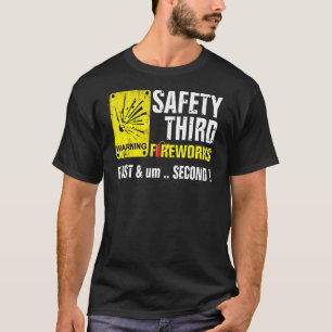 Sicherheit Drittes Feuerwerk 4. Juli Feuerwehr Kri T-Shirt