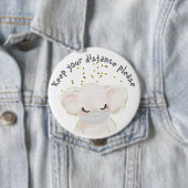 Sicherheit Elefant Kind Corona soziale Distanz Button (Beispiel)