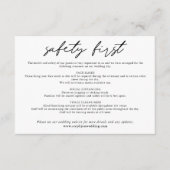 Sicherheit Erste Einfache Schwarz-weiße Sicherheit Begleitkarte (Vorderseite)