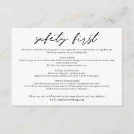 Sicherheit Erste Einfache Schwarz-weiße Sicherheit Begleitkarte