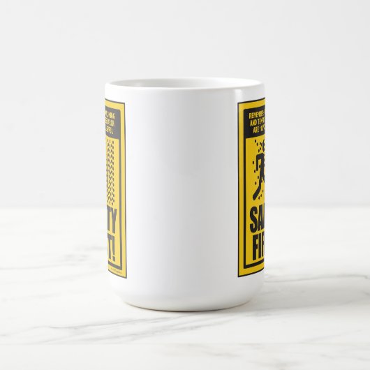 SICHERHEIT ERSTE! (Klonen-u. zeitliche Kaffeetasse (Mittel)