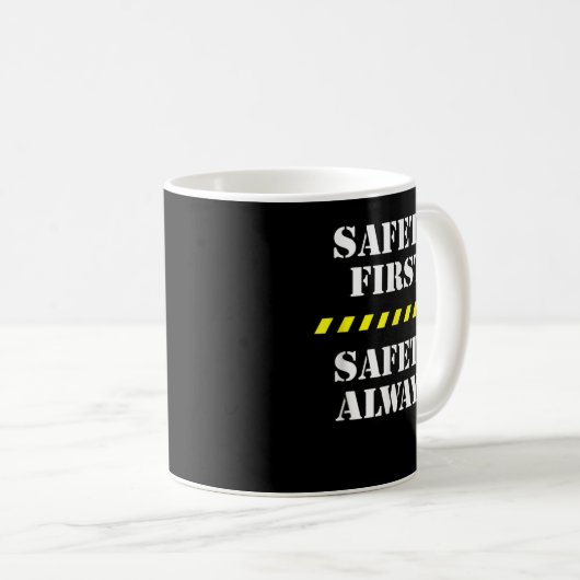 Sicherheit Erste Sicherheit immer sicheres Persona Kaffeetasse (VorderseiteRechts)
