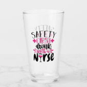 Sicherheit ersten Drink mit einer Krankenschwester Glas (Vorderseite)