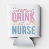 Sicherheit Erster Drink mit einer Pflegepastel Dosenkühler (Rückseite)