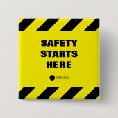 Sicherheit fängt hier an button (Vorderseite)