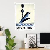 Sicherheit im Baugewerbe 1937 WPA Poster (Heimbüro)