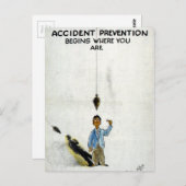 Sicherheit im Vintagen Zweiten Weltkrieg Postkarte (Vorne/Hinten)