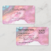 Sicherheit in blauen Abstrakten Blindfarbenformula Visitenkarte (Vorne/Hinten)