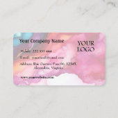 Sicherheit in blauen Abstrakten Blindfarbenformula Visitenkarte (Rückseite)