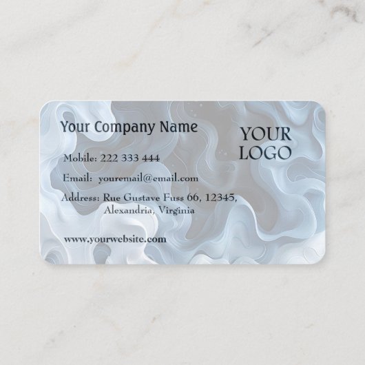 Sicherheit in blauen Abstrakten Blindfarbenformula Visitenkarte (Rückseite)