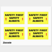 Sicherheit ist immer an erster Stelle! Rechteckiger Aufkleber (Blatt)