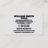 Sicherheit mit großen Muskeln Visitenkarte (Rückseite)