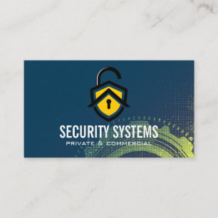 Sicherheit Online-Schutz   Tech Hintergrund Visitenkarte