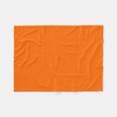 Sicherheit Orange modische Farbanpassung Fleecedecke (Vorderseite (Horizontal))