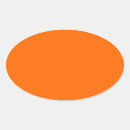Sicherheit Orange Simple Colority Ovaler Aufkleber