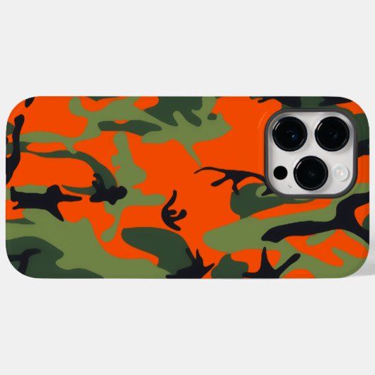 Sicherheit Orange und grüne Camouflage Case-Mate iPhone Hülle (Rückseite (Horizontal))