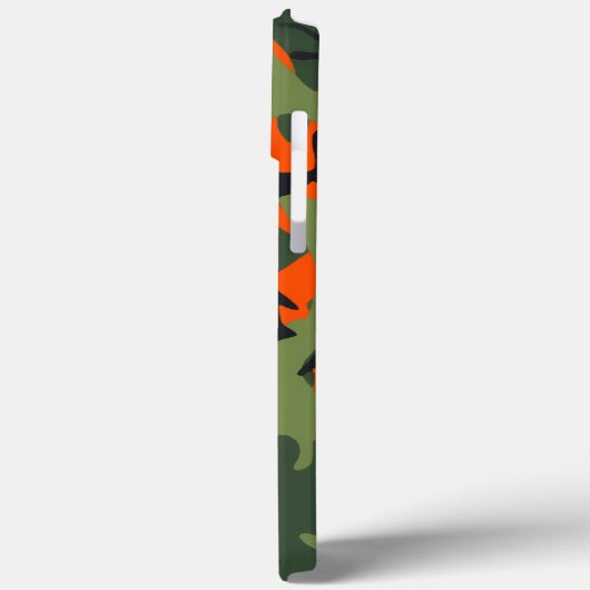 Sicherheit Orange und grüne Camouflage Case-Mate iPhone Hülle (Rückseite / Links)