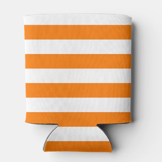 Sicherheit Orange und Weiße Streifen Dosenkühler (Rückseite)