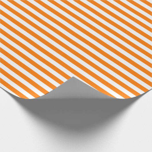 Sicherheit Orange und Weiße Streifen Geschenkpapier (Ecke)