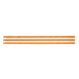 Sicherheit Orange und Weiße Streifen Satinband
