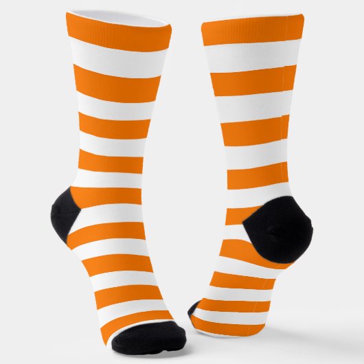 Sicherheit Orange und Weiße Streifen Socken (Gewinkelt)
