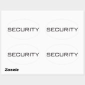 Sicherheit Ovaler Aufkleber (Blatt)