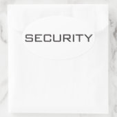 Sicherheit Ovaler Aufkleber (Tasche)