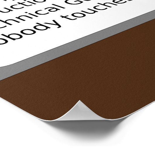 Sicherheit Poster (Ecke)