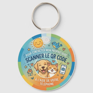 Sicherheit QR-Code Tiere Schlüsselanhänger
