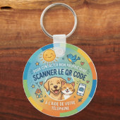 Sicherheit QR-Code Tiere Schlüsselanhänger (Vorderseite)